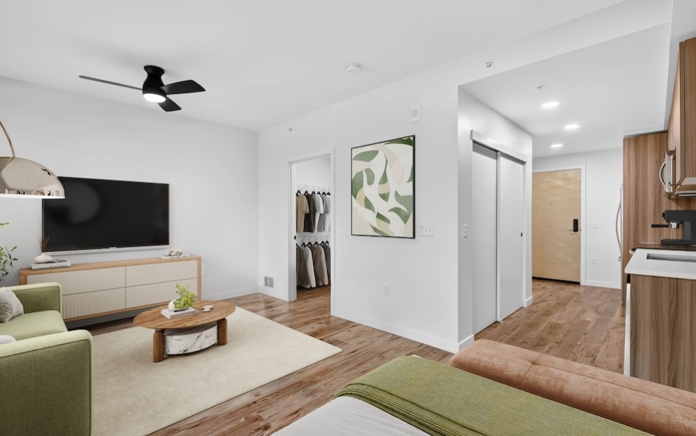 Studio - A4 - Studio floorplan layout with 1 bathroom and 496 - 528 square feet (Interior)