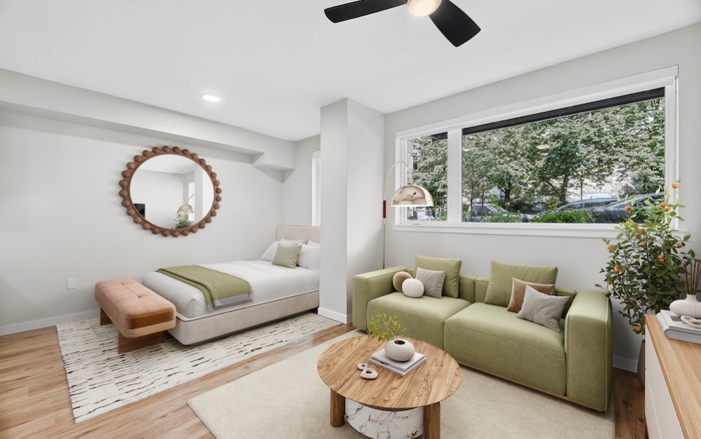 Studio - A4 - Studio floorplan layout with 1 bathroom and 496 - 528 square feet (Interior)