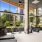 fitness room interior with large windows