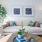 couch with artwork above